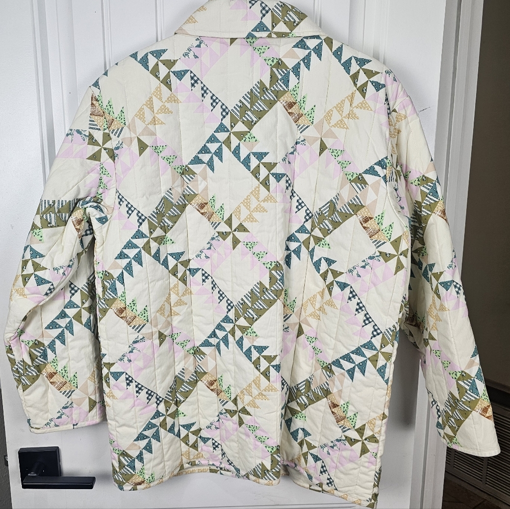 Universal Thread Multicolor Patchwork Quilted Jac… - image 5